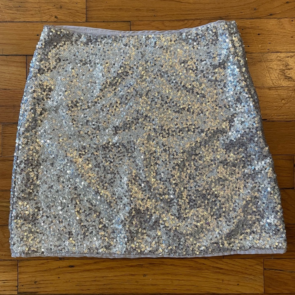H&M Girls size 12 silver sequin mini skirt